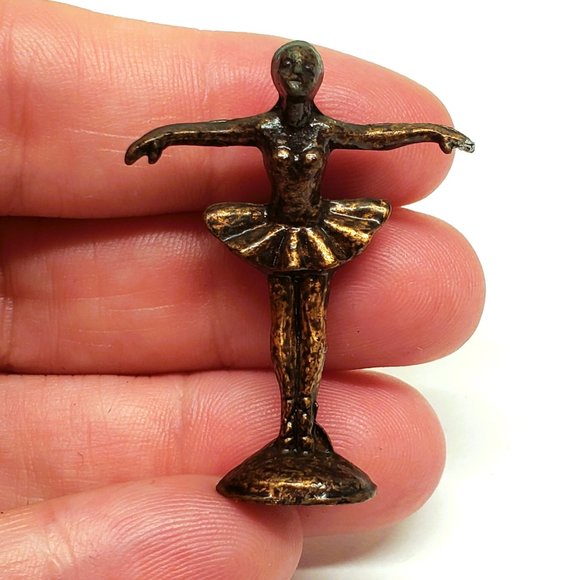 Vtg 1977 Kinder Surprise Mini Ballerina Ballet Dancer Girl Tutu Metal Figurine - Picture 6 of 7